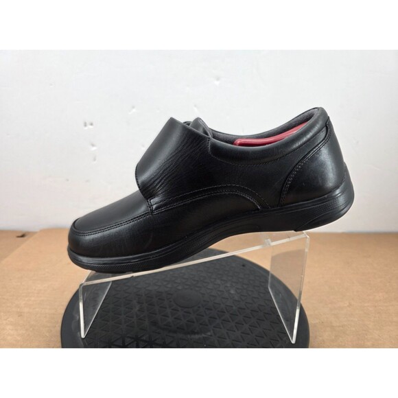 Anodyne No 28 Casual Oxford Black Leather Single Strap Comfort Men\'s Shoe SZ 10W